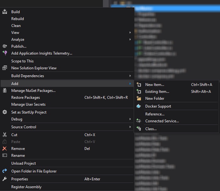 Adding Docker Support in Visual Studio